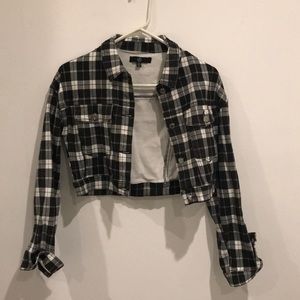 CROPPED PLAID JACKET